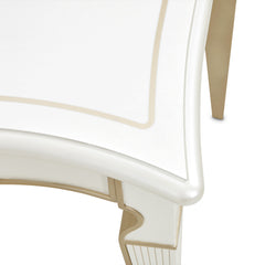 La Marisia Creamy Pearl Vanity Set with Mirror & Chair - Ornate Home