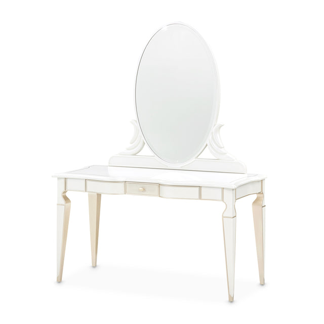 La Marisia Creamy Pearl Vanity with Mirror - Ornate Home