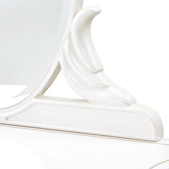 La Marisia Creamy Pearl Vanity Set with Mirror & Chair - Ornate Home