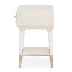 La Rachelle Medium Champagne 1-Drawer Nightstand - Ornate Home