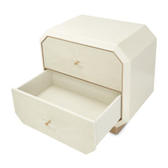 La Rachelle Medium Champagne 2-Drawer Nightstand - Ornate Home