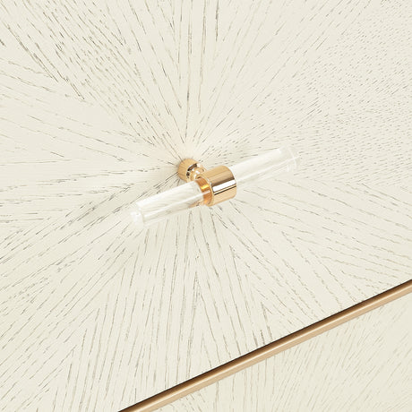 La Rachelle Medium Champagne 2-Drawer Nightstand - Ornate Home