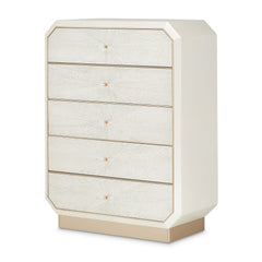 La Rachelle Medium Champagne 5-Drawer Chest - Ornate Home