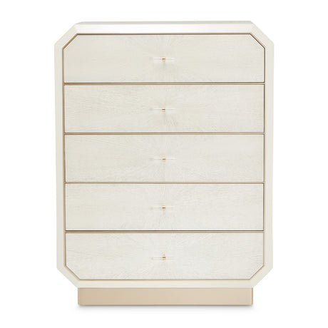 La Rachelle Medium Champagne 5-Drawer Chest - Ornate Home
