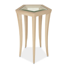 La Rachelle Medium Champagne Chairside Table - Ornate Home
