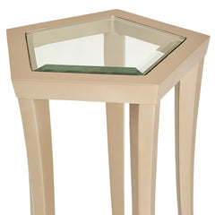 La Rachelle Medium Champagne Chairside Table - Ornate Home