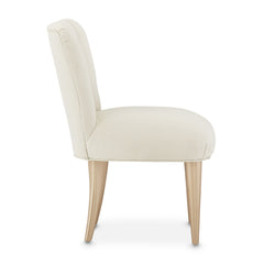 La Rachelle Medium Champagne/Champagne Vanity Chair - Ornate Home