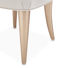 La Rachelle Medium Champagne/Champagne Vanity Chair - Ornate Home