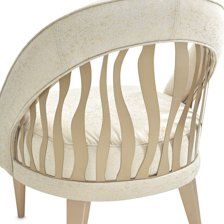 La Rachelle Medium Champagne/Cloud Flame Chair - Ornate Home