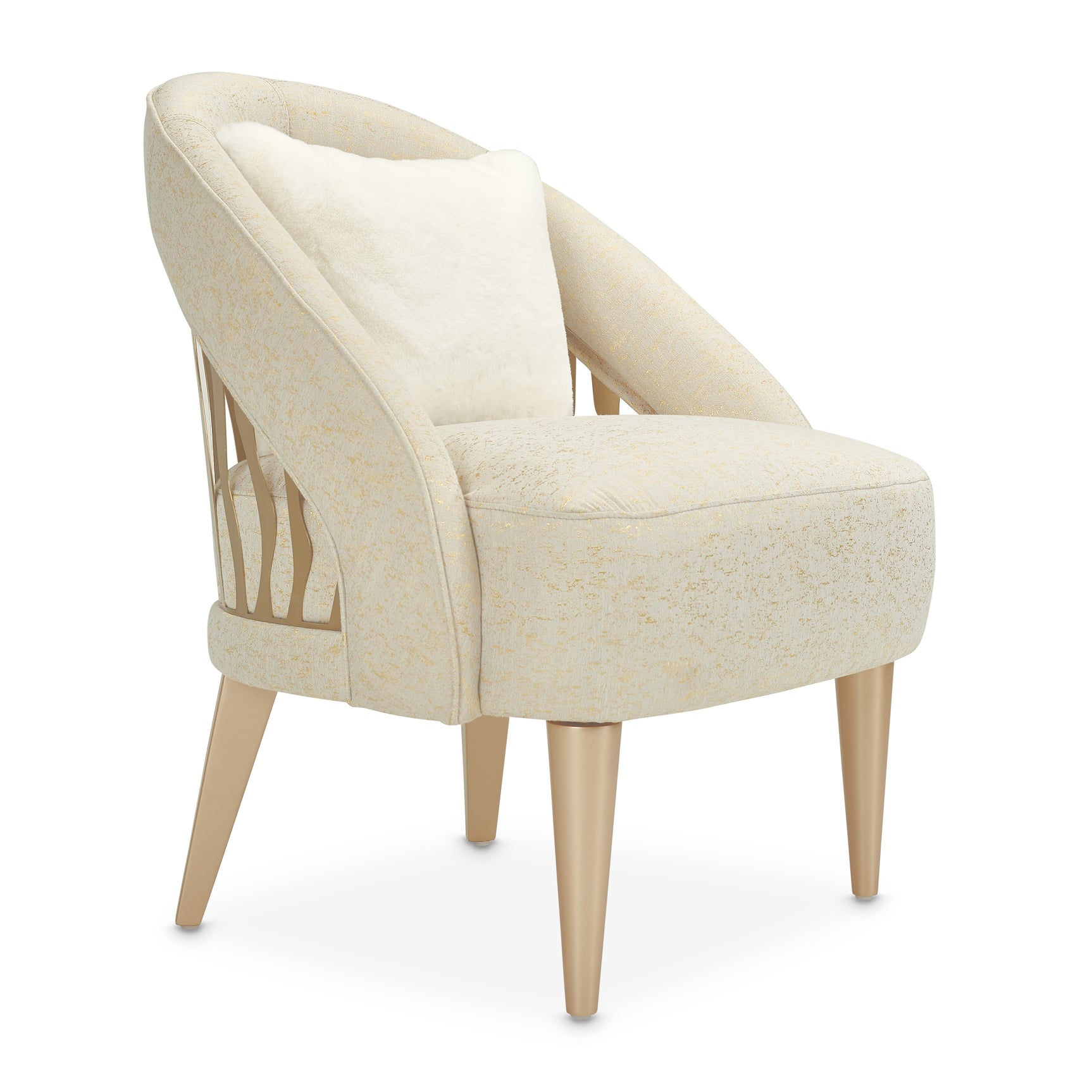 La Rachelle Medium Champagne/Cloud Flame Chair - Ornate Home