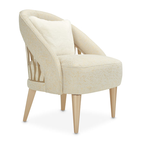 La Rachelle Medium Champagne/Cloud Flame Chair - Ornate Home