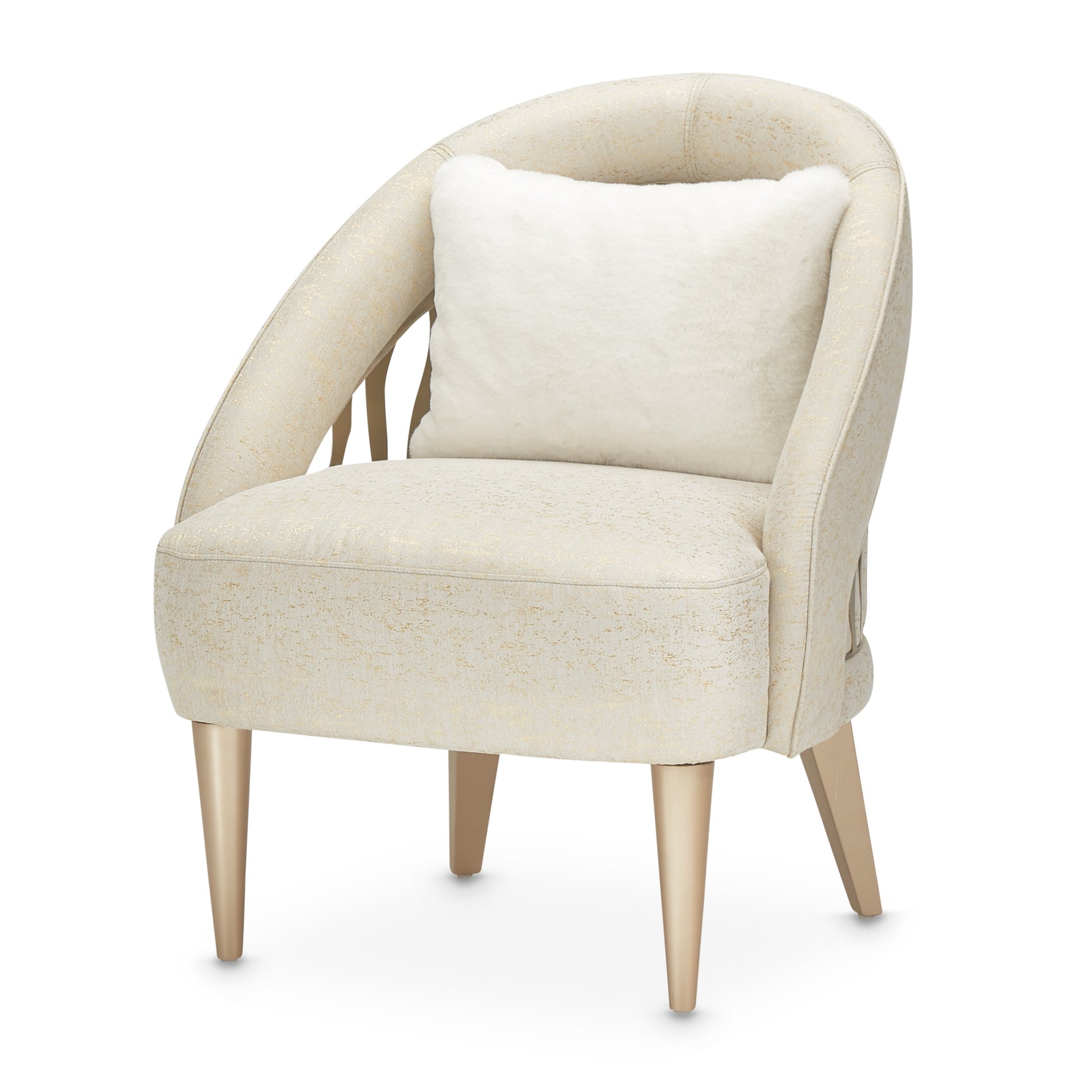 La Rachelle Medium Champagne/Cloud Flame Chair - Ornate Home