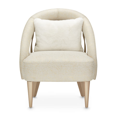 La Rachelle Medium Champagne/Cloud Flame Chair - Ornate Home