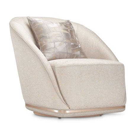 La Rachelle Medium Champagne/Cloud Swivel Chair - Ornate Home