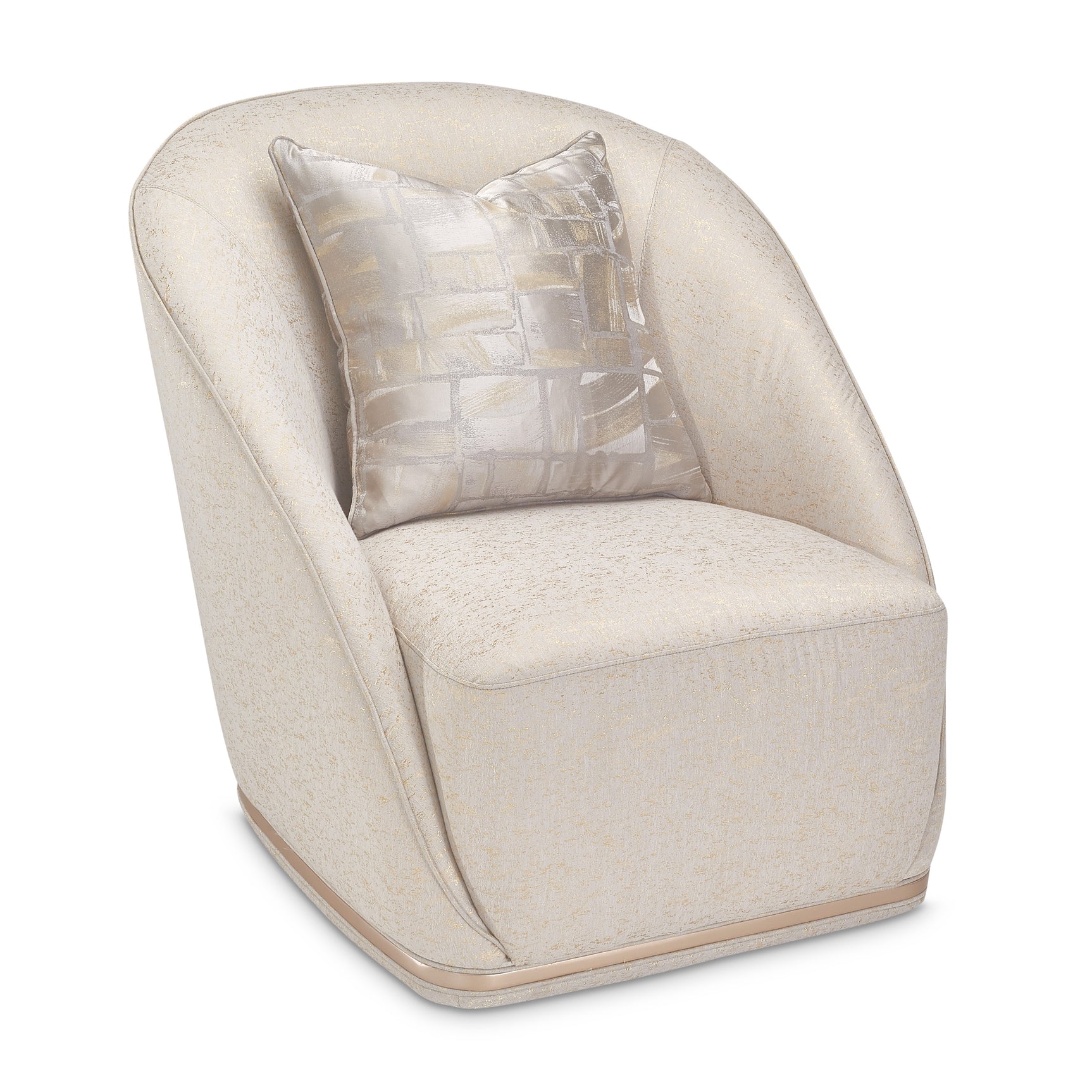 La Rachelle Medium Champagne/Cloud Swivel Chair - Ornate Home