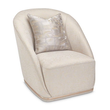 La Rachelle Medium Champagne/Cloud Swivel Chair - Ornate Home