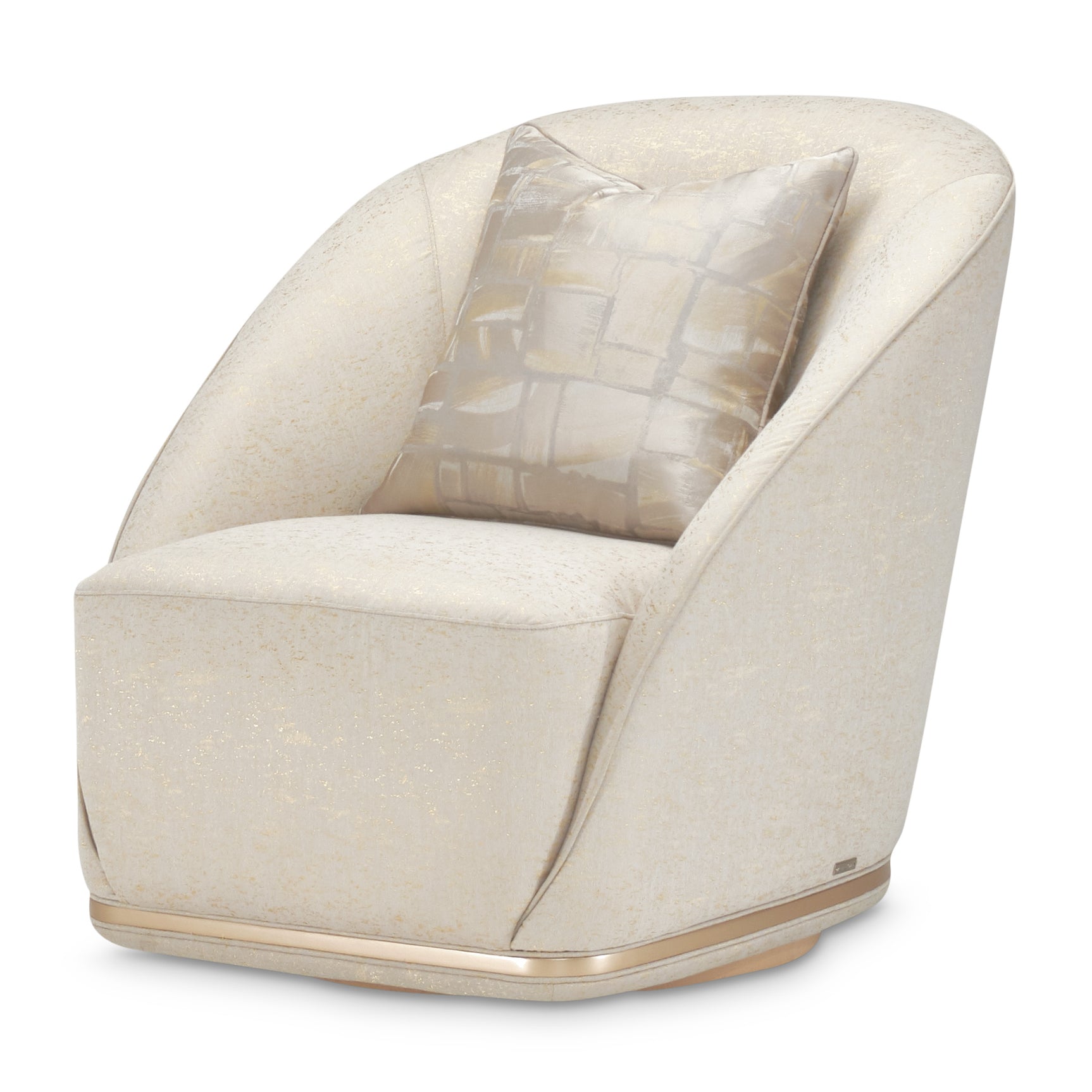 La Rachelle Medium Champagne/Cloud Swivel Chair - Ornate Home