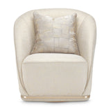 La Rachelle Medium Champagne/Cloud Swivel Chair - Ornate Home