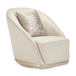 La Rachelle Medium Champagne/Cloud Swivel Chair - Ornate Home