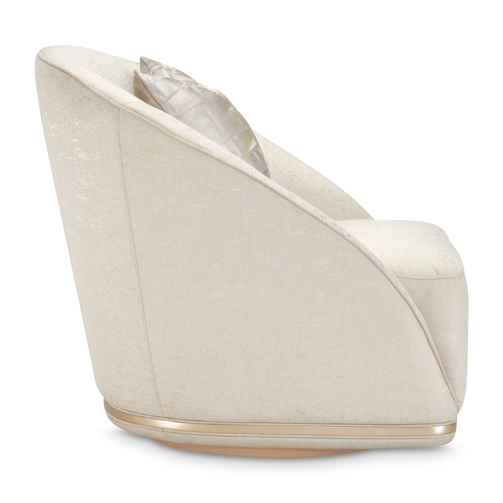 La Rachelle Medium Champagne/Cloud Swivel Chair - Ornate Home