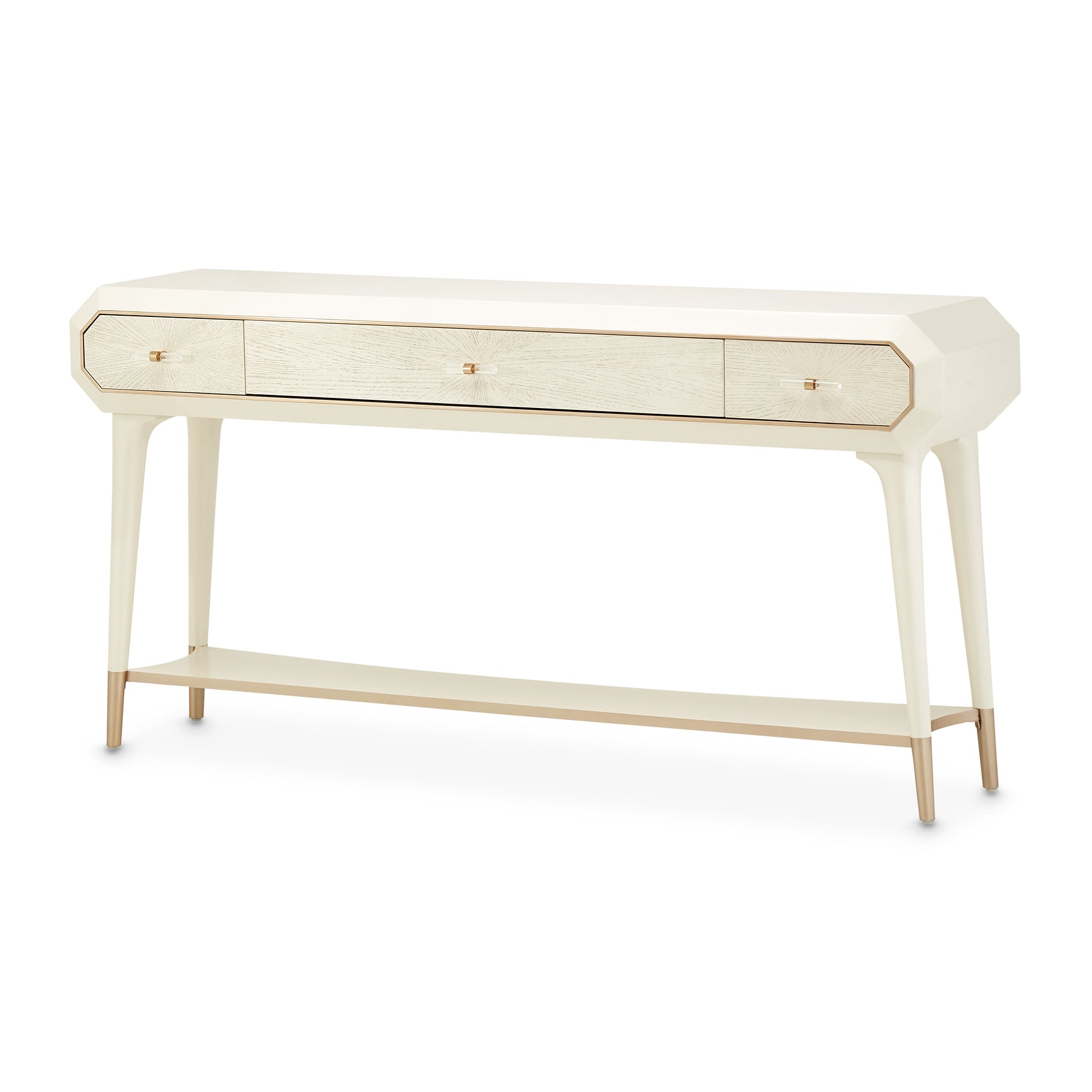 La Rachelle Medium Champagne Console Table - Ornate Home