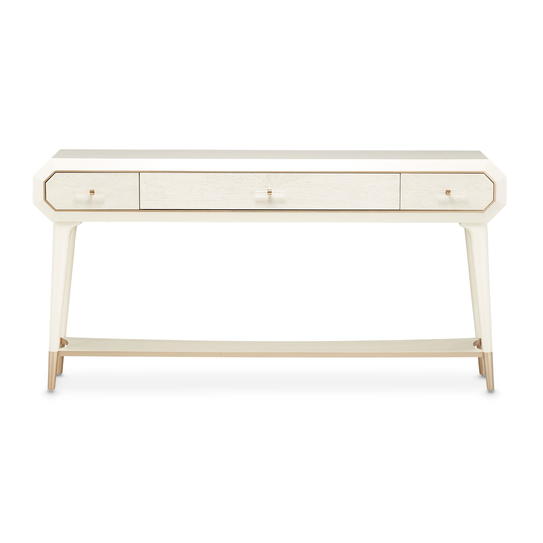 La Rachelle Medium Champagne Console Table - Ornate Home