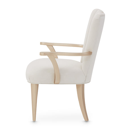 La Rachelle Medium Champagne Dining Arm Chair (Set of 2) - Ornate Home