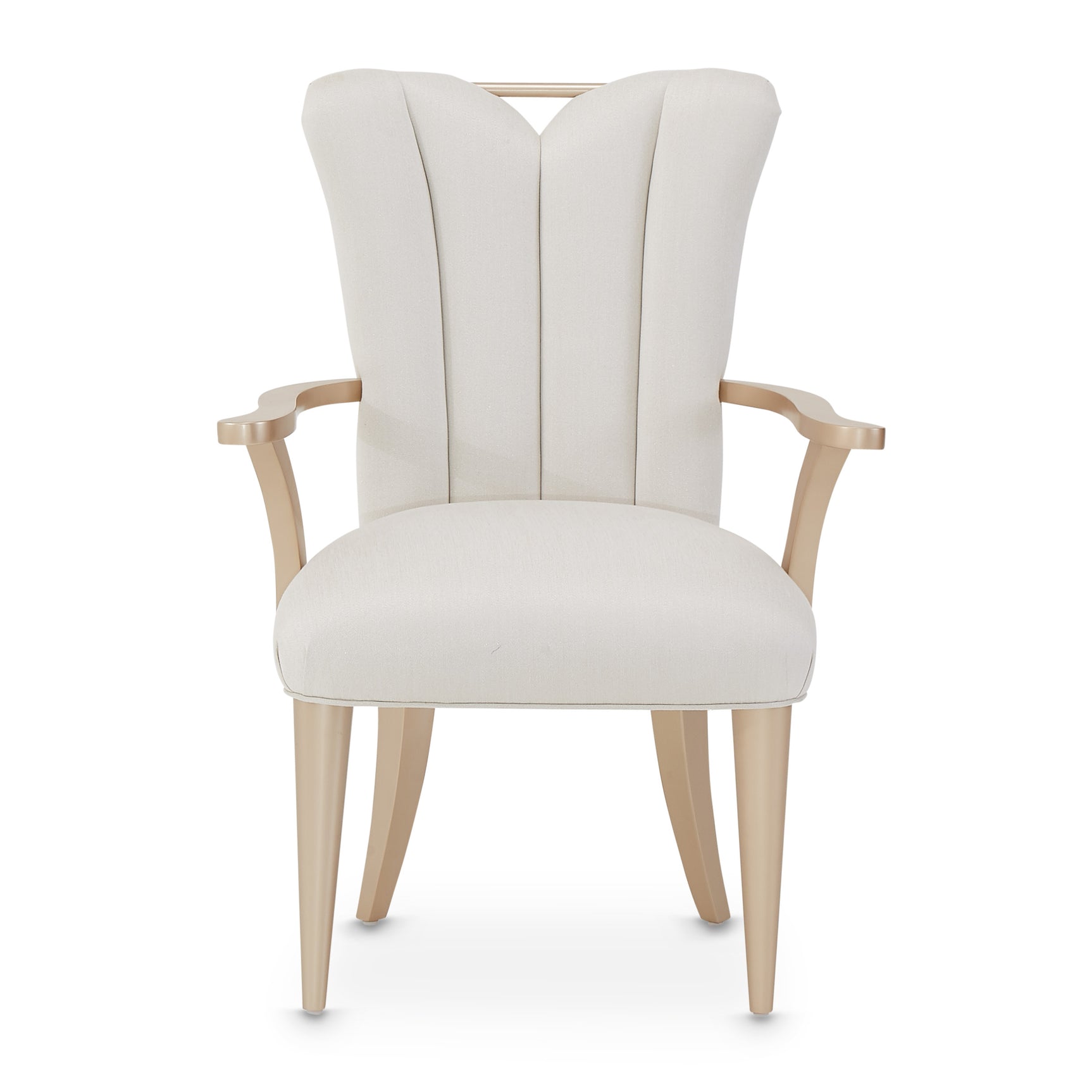 La Rachelle Medium Champagne Dining Arm Chair (Set of 2) - Ornate Home