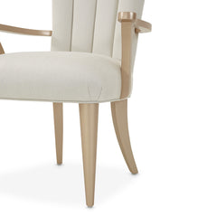 La Rachelle Medium Champagne Dining Arm Chair (Set of 2) - Ornate Home