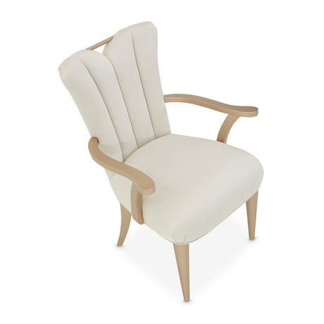 La Rachelle Medium Champagne Dining Arm Chair (Set of 2) - Ornate Home
