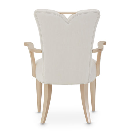 La Rachelle Medium Champagne Dining Arm Chair (Set of 2) - Ornate Home