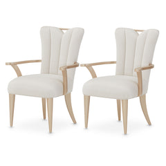 La Rachelle Medium Champagne Dining Arm Chair (Set of 2) - Ornate Home
