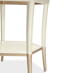 La Rachelle Medium Champagne Hexagon Accent Table - Ornate Home