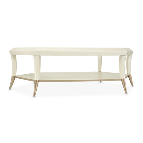 La Rachelle Medium Champagne Hexagon Cocktail Table - Ornate Home