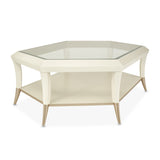 La Rachelle Medium Champagne Hexagon Cocktail Table - Ornate Home