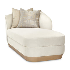 La Rachelle Medium Champagne/Icicle Chaise - Ornate Home