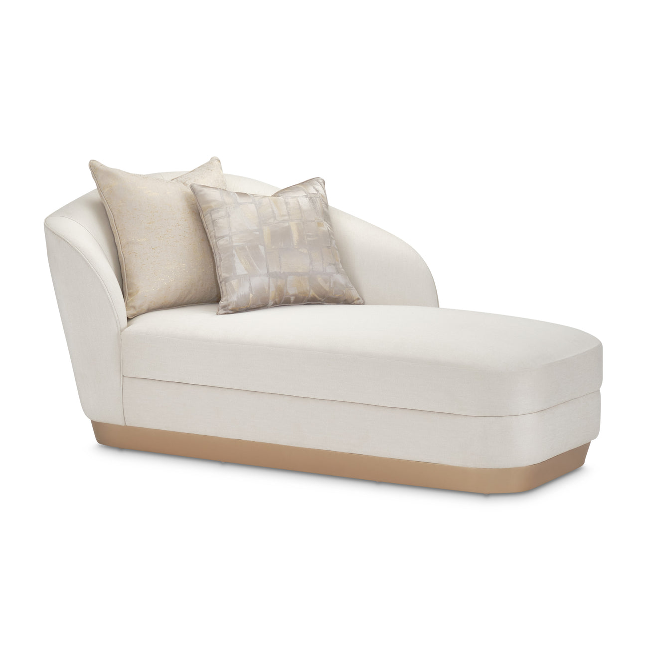 La Rachelle Medium Champagne/Icicle Chaise - Ornate Home
