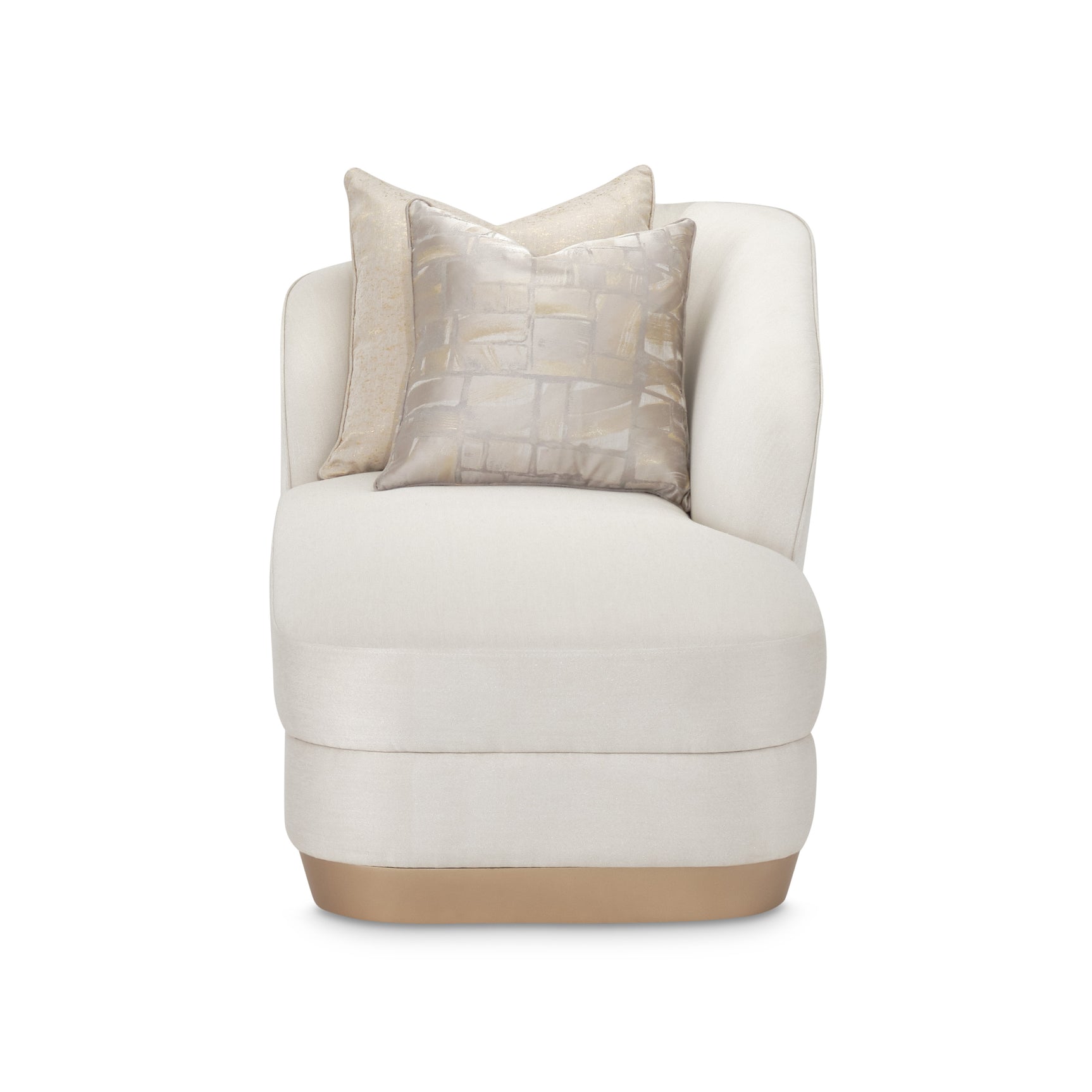 La Rachelle Medium Champagne/Icicle Chaise - Ornate Home