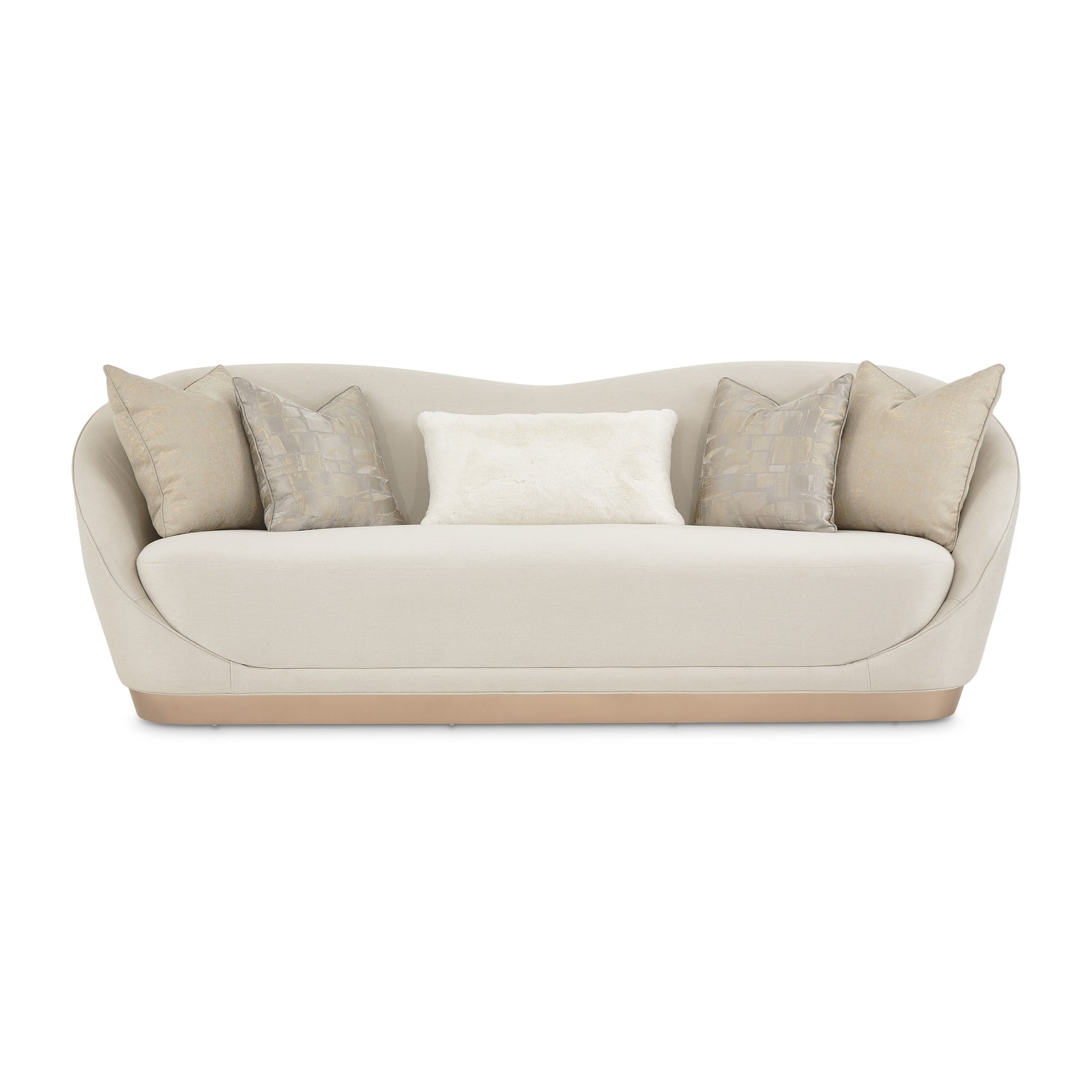 La Rachelle Medium Champagne/Icicle Sofa - Ornate Home