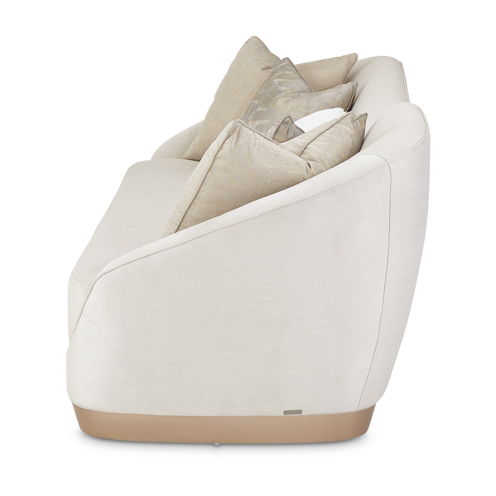 La Rachelle Medium Champagne/Icicle Sofa - Ornate Home