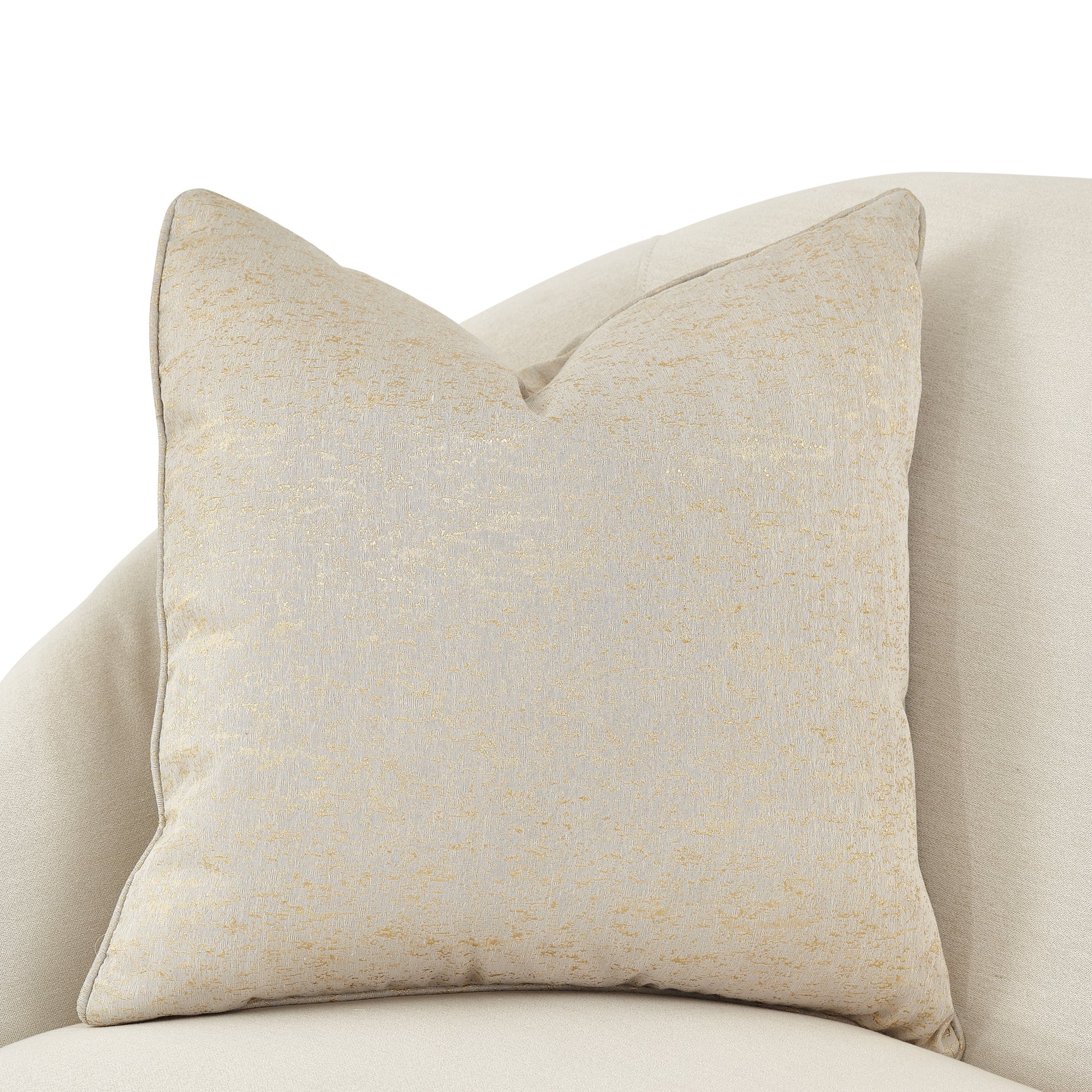 La Rachelle Medium Champagne/Icicle Sofa - Ornate Home