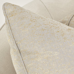 La Rachelle Medium Champagne/Icicle Sofa - Ornate Home