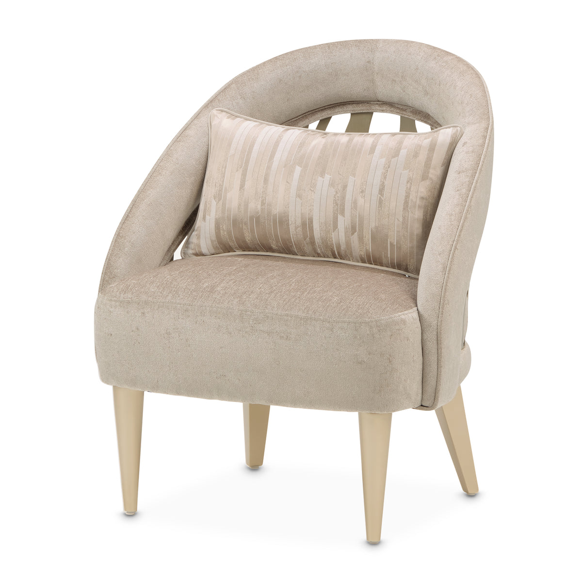 La Rachelle Medium Champagne/Lustre Flame Accent Chair