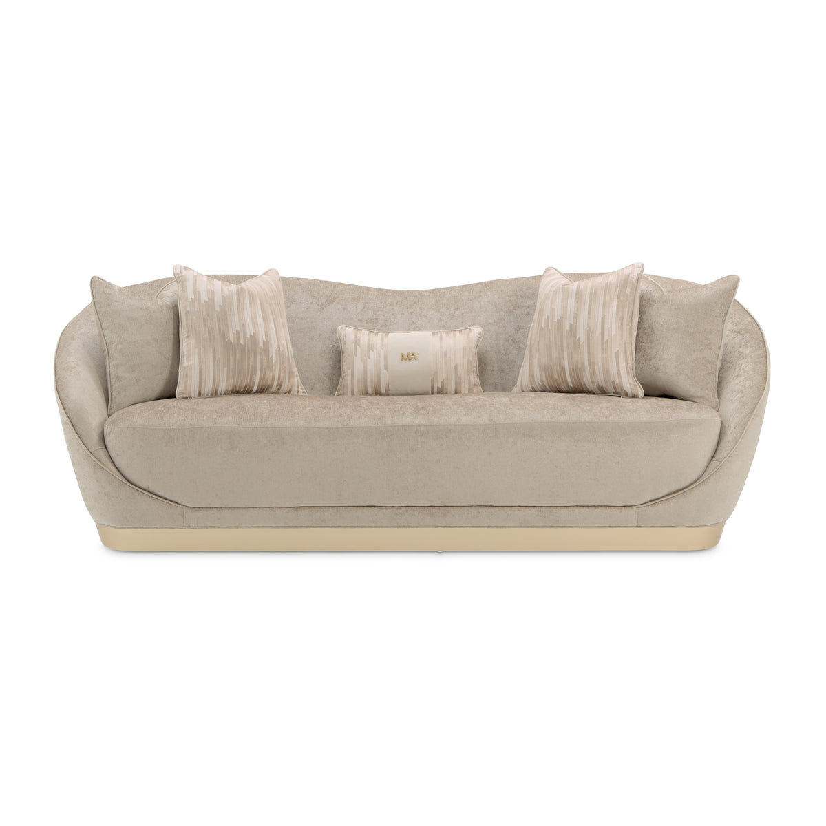 La Rachelle Medium Champagne/Lustre Sofa