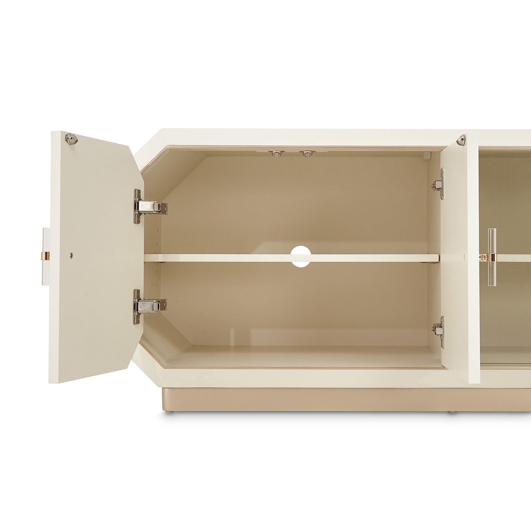 La Rachelle Medium Champagne Media Cabinet - Ornate Home