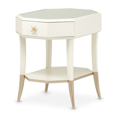 La Rachelle Medium Champagne Octagonal End Table - Ornate Home