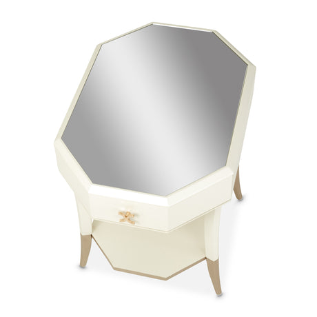 La Rachelle Medium Champagne Octagonal End Table - Ornate Home