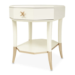 La Rachelle Medium Champagne Octagonal End Table - Ornate Home