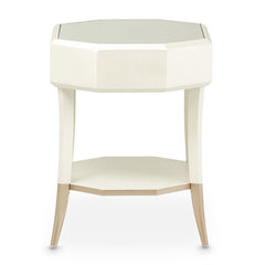 La Rachelle Medium Champagne Octagonal End Table - Ornate Home