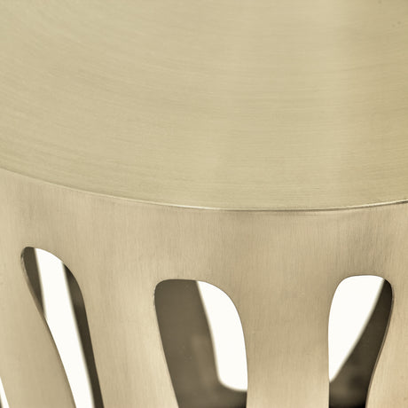 La Rachelle Medium Champagne Round Dining Table - Ornate Home